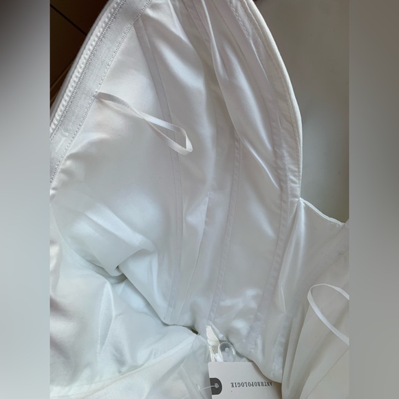 Anthropologie Bardot Mirian Strapless Hourglass Mini Dress 8 Wedding White - Picture 10 of 11